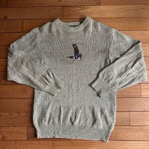 Golf embroidered grandpa sweater